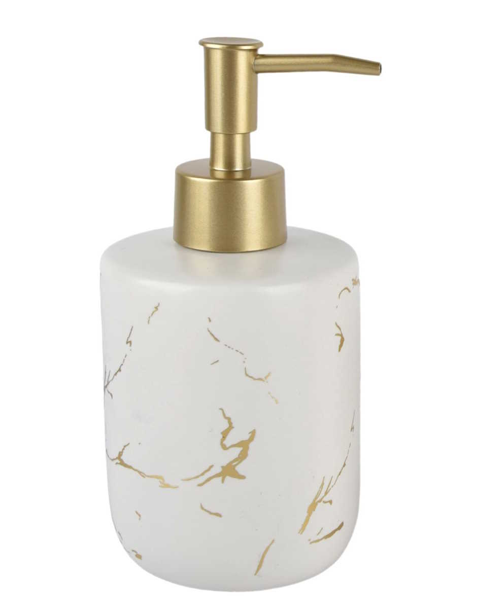 Foto 3 pulgar | Juego de Accesorios para Baño Zense Argel de Cerámica Blanca con Detalles en color Oro
