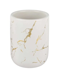 Foto 3 | Juego de Accesorios para Baño Zense Argel de Cerámica Blanca con Detalles en color Oro