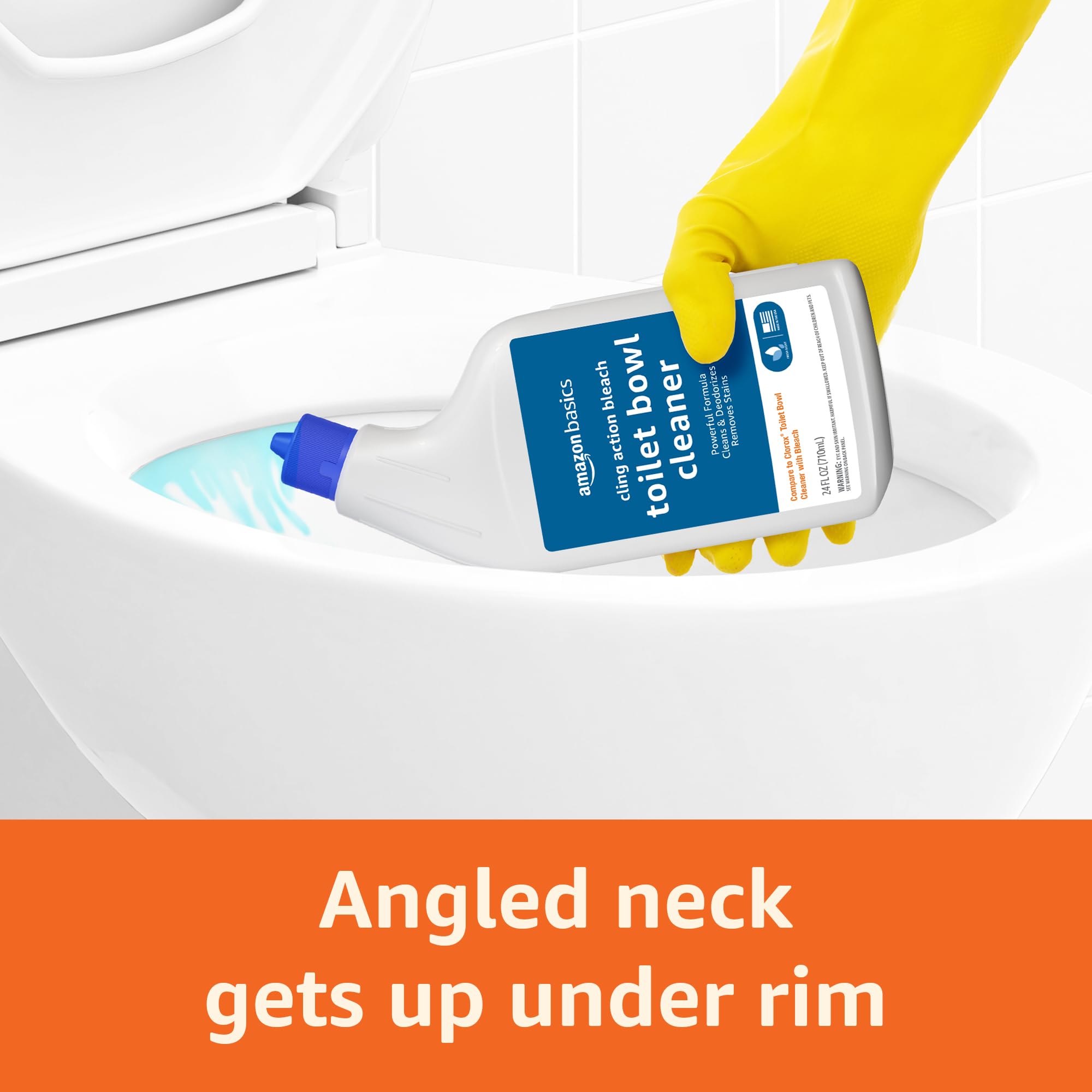 Foto 6 | Limpiador De Inodoros Amazon Basics Cling Action Bleach 700 Ml - Venta Internacional.