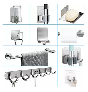 Foto 2 | Juego Sets De Accesorios Para Baño Lab.g Toallero 15 Pzs Plata