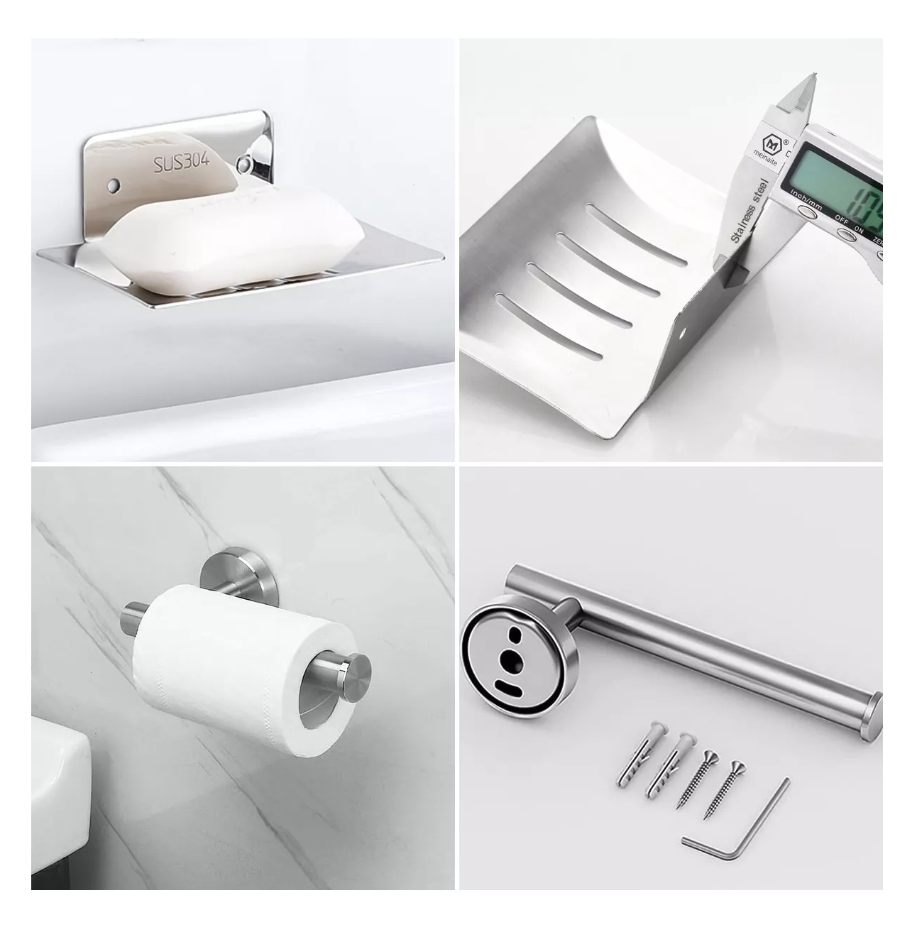 Foto 5 pulgar | Juego Sets De Accesorios Para Baño Lab.g Toallero 15 Pzs Plata