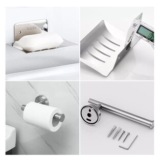 Foto 4 | Juego Sets De Accesorios Para Baño Lab.g Toallero 15 Pzs Plata
