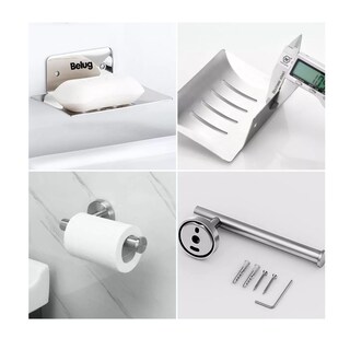 Foto 4 | Juego Sets De Accesorios Para Baño Toallero 15 Pzs Belug Plata