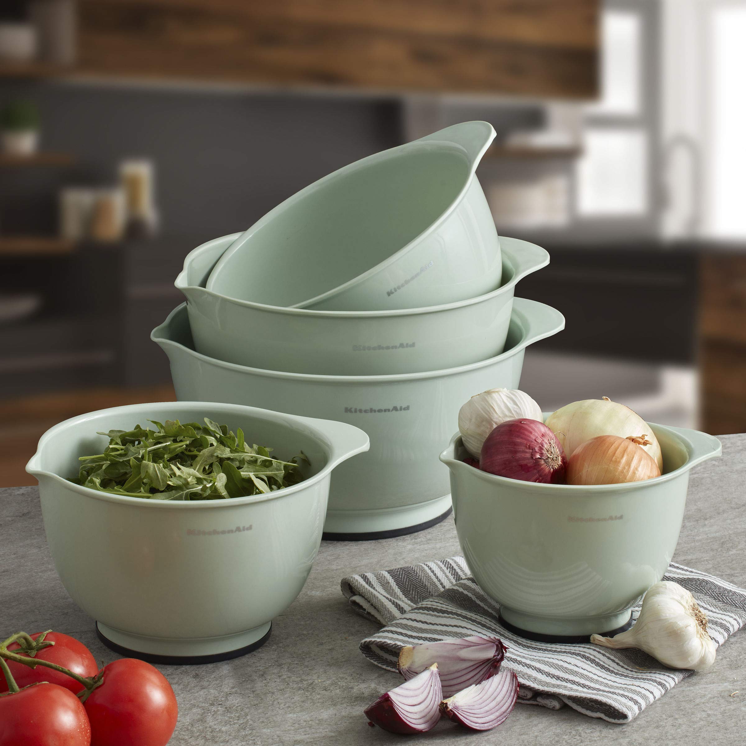 Foto 5 pulgar | Juego De 5 Cuencos Para Mezclar Kitchenaid Classic, Color Pistacho - Venta Internacional.