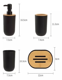 Foto 4 | 5 Pz Accesorios Para Baño + Termo De Agua Güish