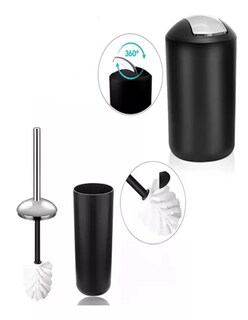 Foto 5 | Accesorios De Baño 6pzas Color Negro + Termo De Agua Güish