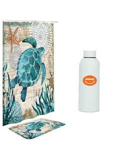 Foto 1 | Cortina de Baño Y 3 Alfombrillas + Termo De Agua Güish