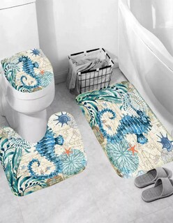 Foto 4 | Cortina de Baño Y 3 Alfombrillas + Termo De Agua Güish