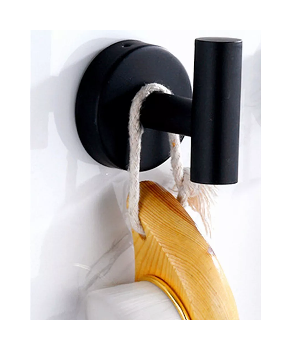 Foto 3 pulgar | Toallero De Baño Mate Juego De Gancho Acero Inoxidable Negro 3pz