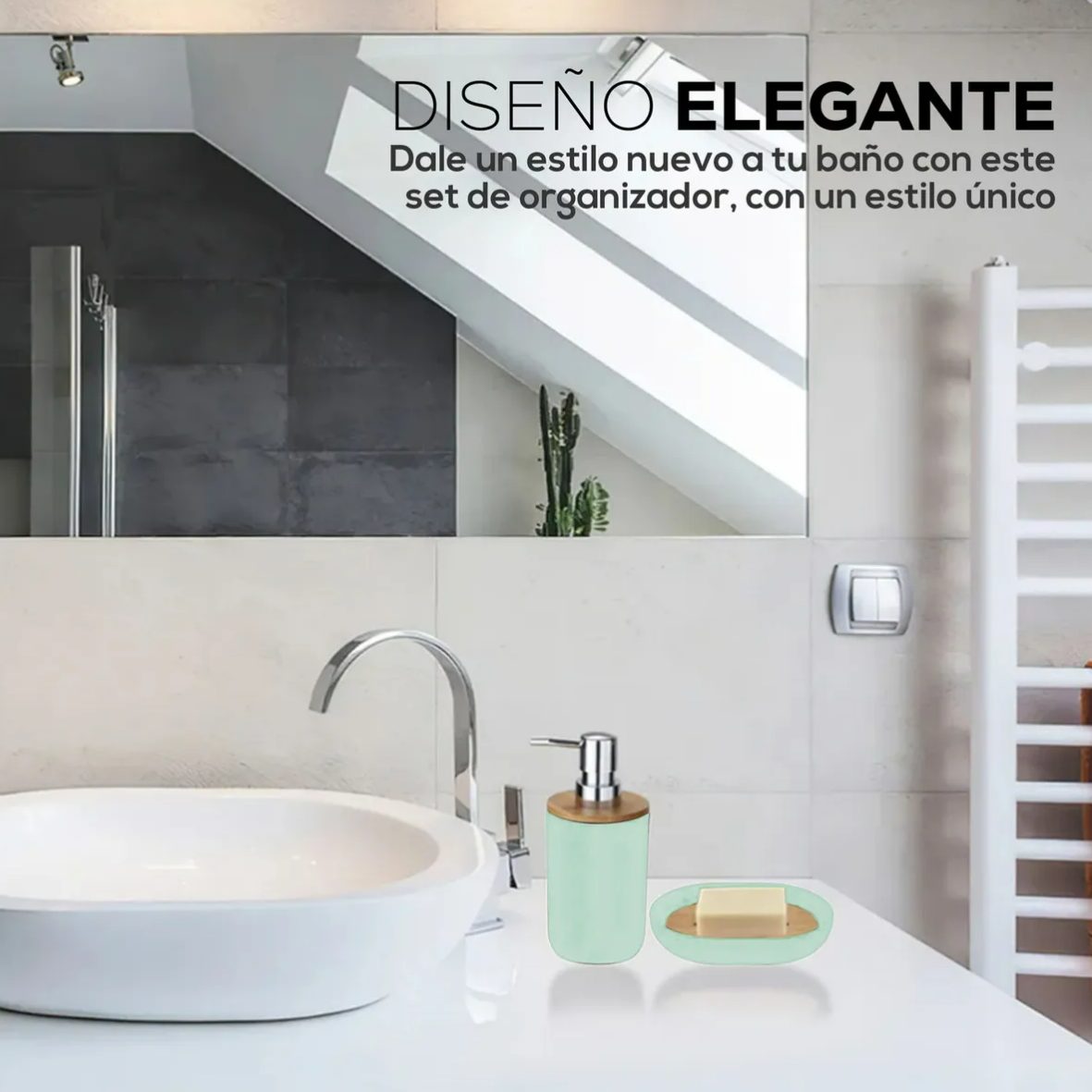 Foto 5 pulgar | Accesorios De Baño 6 Piezas De Bambú De Lujo Wc Color Verde Claro Xtellar