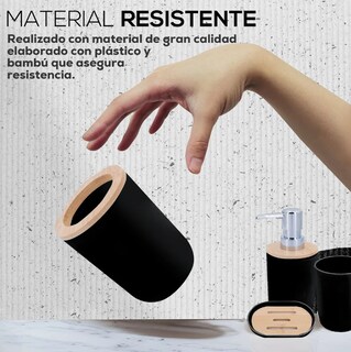 Foto 4 | Accesorios De Baño Set De 4 Piezas Xtellar Negro
