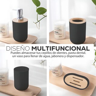 Foto 5 | Accesorios De Baño Set De 4 Piezas Xtellar Negro