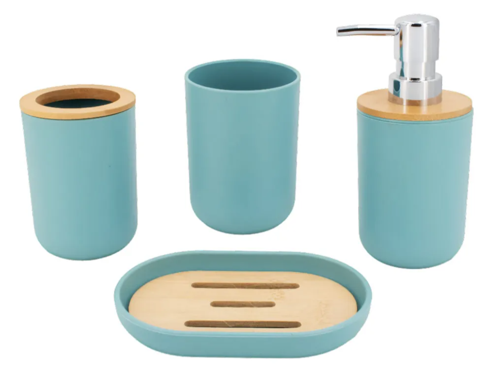 Foto 1 | Accesorios De Baño Set De 4 Piezas Xtellar Azul Cielo