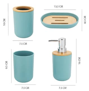Foto 2 | Accesorios De Baño Set De 4 Piezas Xtellar Azul Cielo
