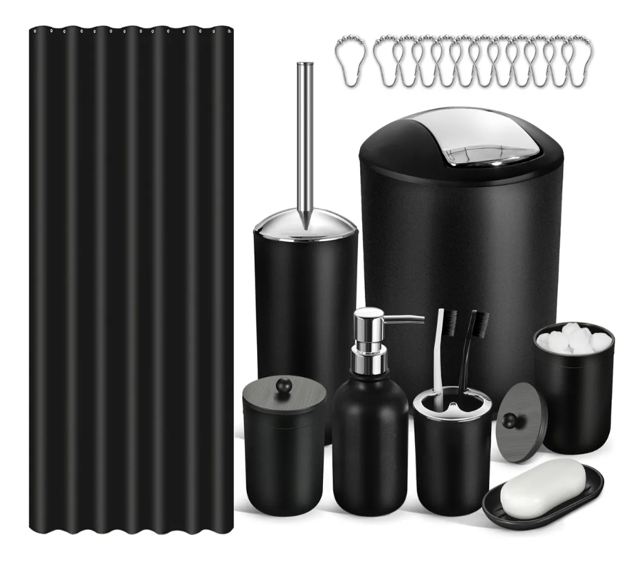 Foto 1 | Accesorios De Baño Xtellar De 8pz Color Negro