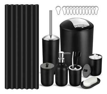 Foto 1 | Accesorios De Baño Xtellar De 8pz Color Negro