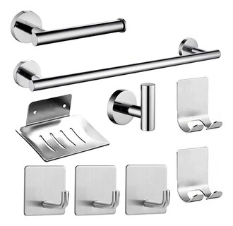 Foto 1 | Set De Accesorios De Baño Xtellar 9 Piezas Color Plateado