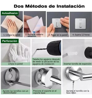 Foto 3 | Set De Accesorios De Baño Xtellar 9 Piezas Color Plateado