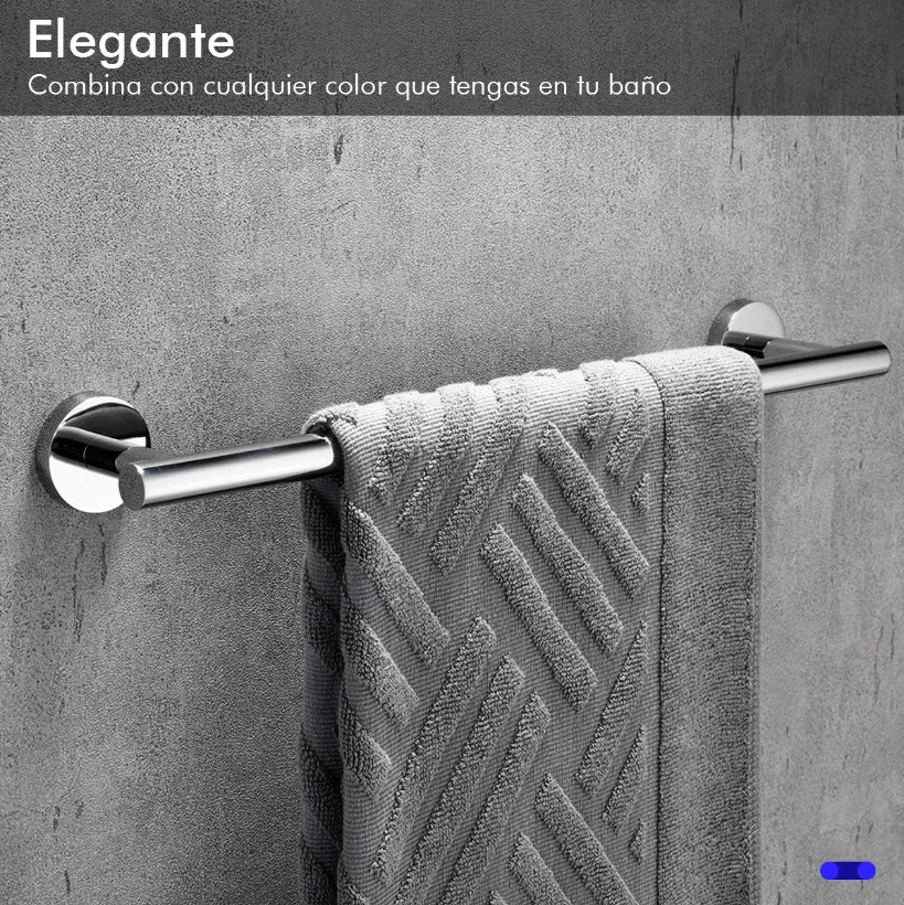 Foto 4 | Set  De Accesorios De Baño Xtellar 9 Piezas Color Plateado