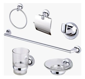 Foto 1 | Juego De Accesorios De Baño Xtellar 6 Pzas Color Plateado
