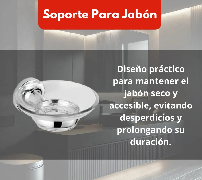 Foto 4 pulgar | Juego De Accesorios De Baño Xtellar 6 Pzas Color Plateado