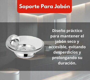 Foto 3 | Juego De Accesorios De Baño Xtellar 6 Pzas Color Plateado