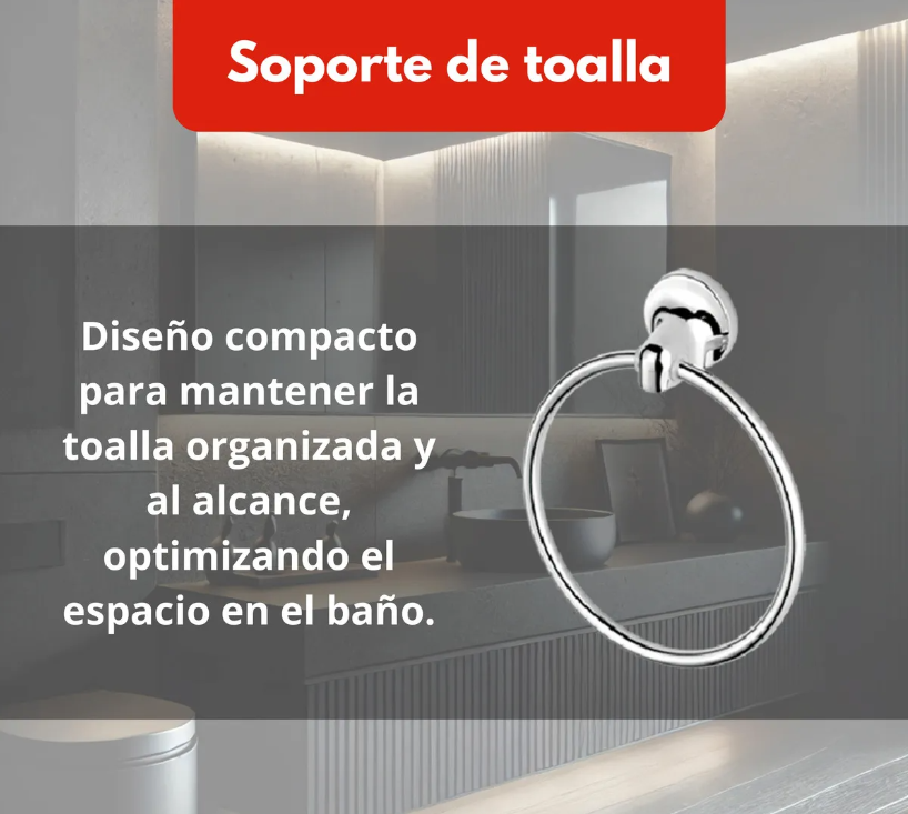 Foto 6 pulgar | Juego De Accesorios De Baño Xtellar 6 Pzas Color Plateado