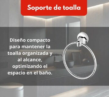 Foto 5 | Juego De Accesorios De Baño Xtellar 6 Pzas Color Plateado