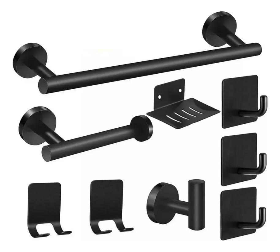 Foto 2 pulgar | Juego De Accesorios De Baño Xtellar De 9pz Color Negro