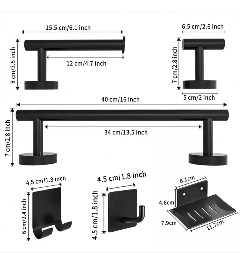 Foto 3 pulgar | Juego De Accesorios De Baño Xtellar De 9pz Color Negro