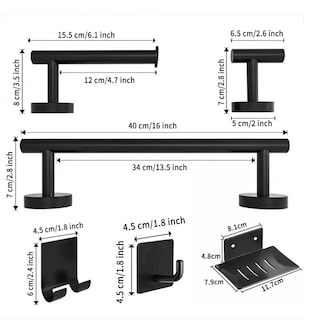 Foto 2 | Juego De Accesorios De Baño Xtellar De 9pz Color Negro