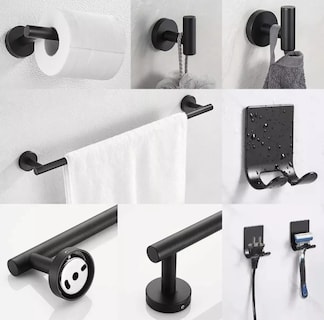 Foto 3 | Juego De Accesorios De Baño Xtellar De 9pz Color Negro