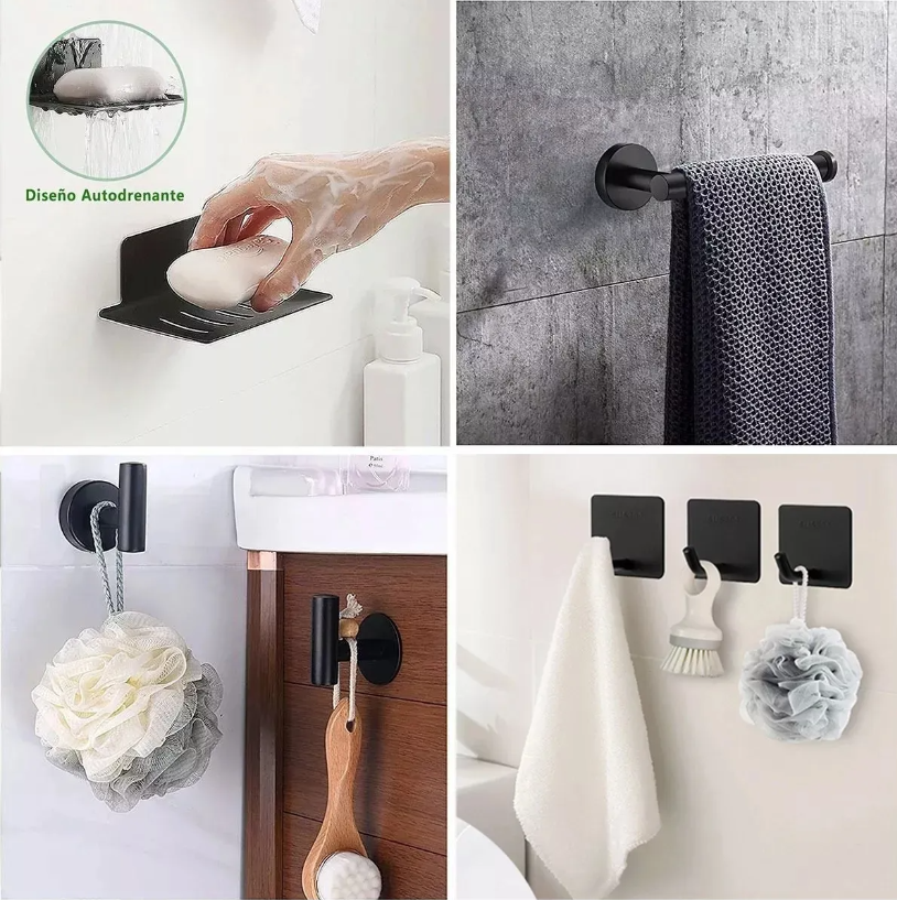 Foto 5 pulgar | Juego De Accesorios De Baño Xtellar De 9pz Color Negro