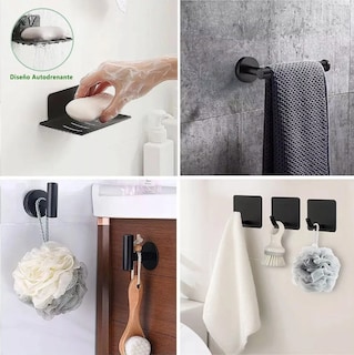 Foto 4 | Juego De Accesorios De Baño Xtellar De 9pz Color Negro