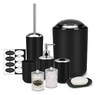 Foto 1 | Juego de Accesorios de Baño Xtellar de 8 Piezas Negras