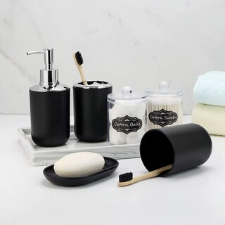 Foto 2 | Juego de Accesorios de Baño Xtellar de 8 Piezas Negras