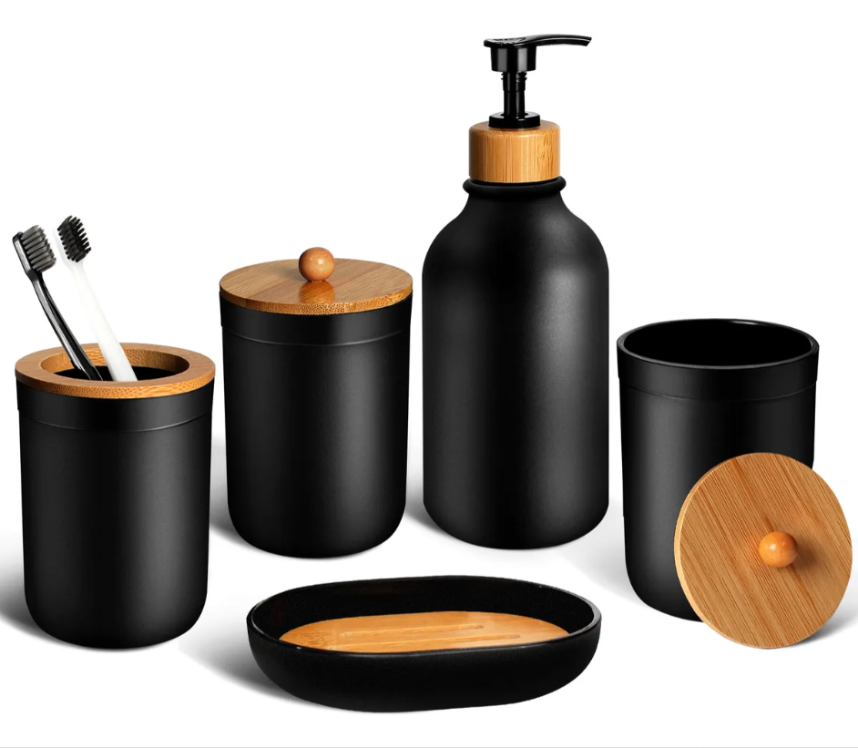 Foto 1 | Juego De Accesorios De Baño Xtellar 5 Pcs Color Gris Oscuro