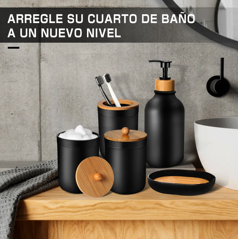 Foto 5 pulgar | Juego De Accesorios De Baño Xtellar 5 Pcs Color Gris Oscuro