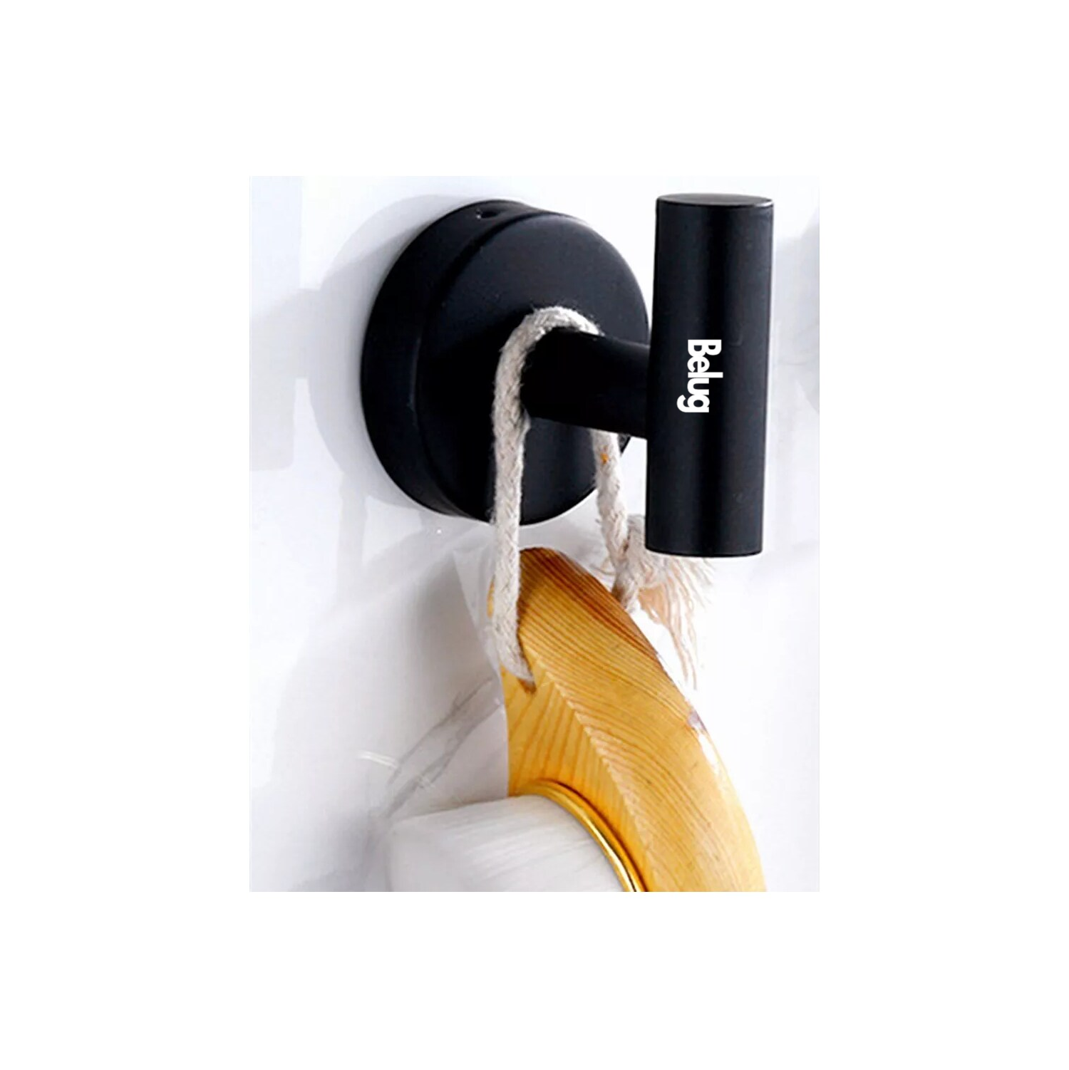 Foto 3 pulgar | Toallero De Baño Mate Belug Juego De Gancho Acero Inoxidable Negro