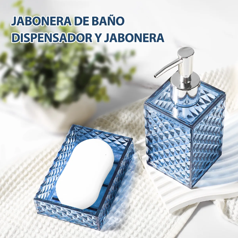 Foto 4 pulgar | Accesorios De Baño Xtellar 4 Piezas Color Azul