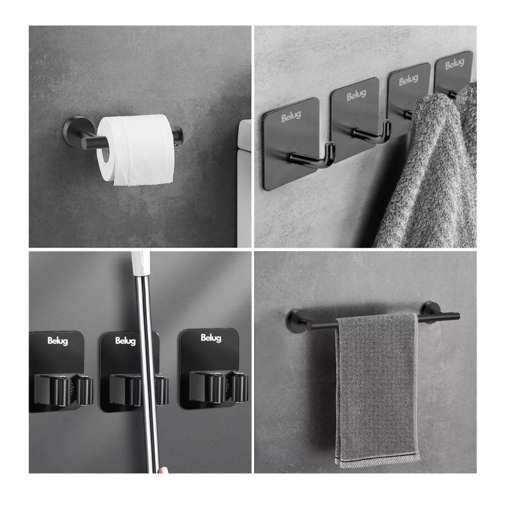 Foto 4 pulgar | Juego De Accesorios De Baño Completo 15 Pzs, Belug Negro