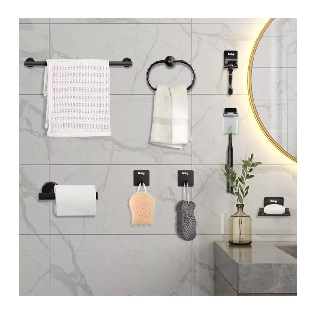 Foto 5 pulgar | Juego De Accesorios De Baño Completo 15 Pzs, Belug Negro