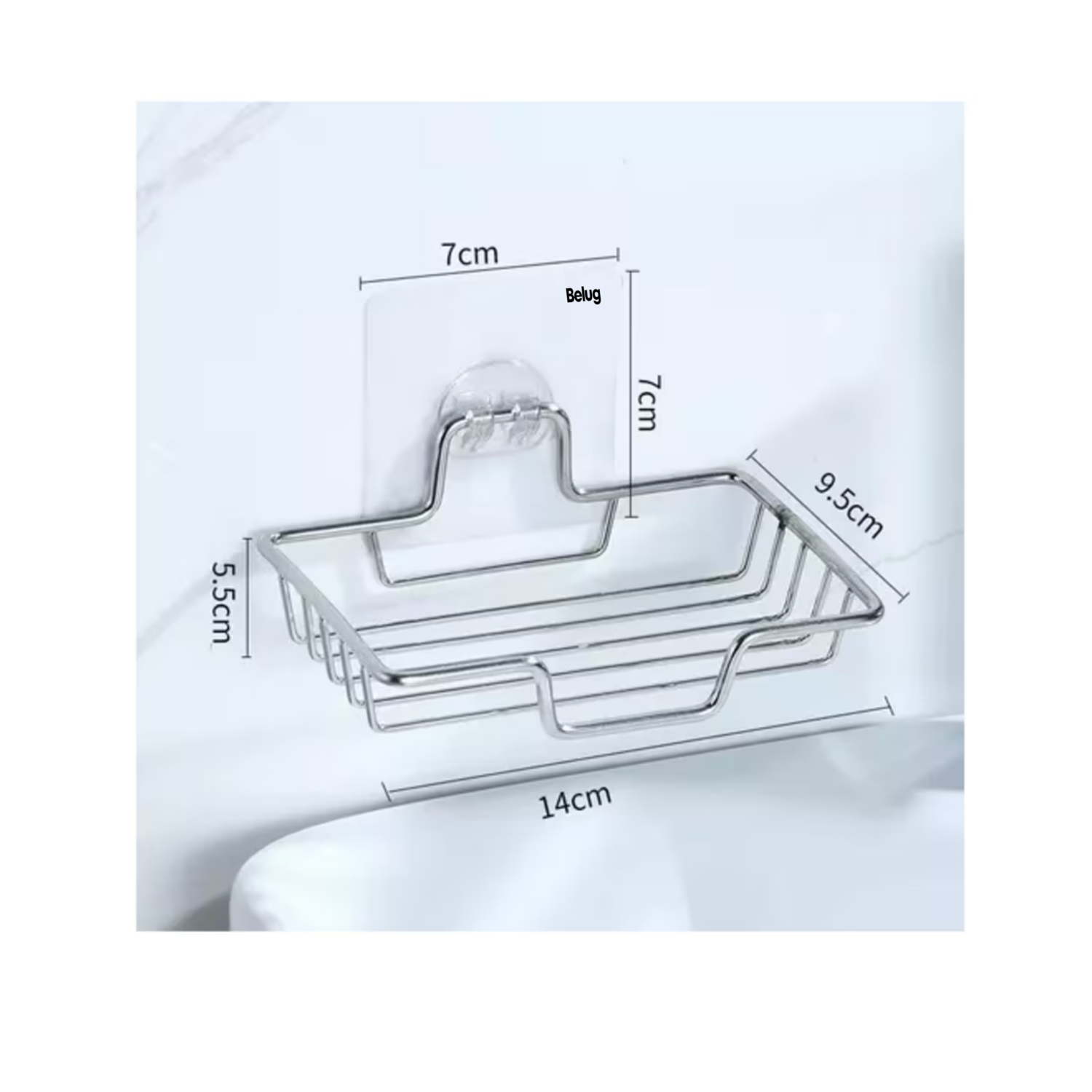 Foto 3 pulgar | Jabonera Belug De Acero Inoxidable Para Baño Plegable A La Pared, Plata