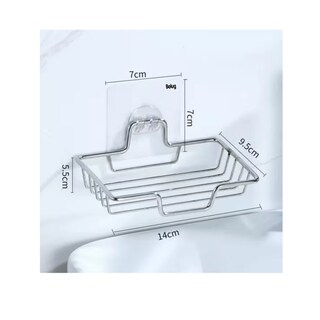 Foto 2 | Jabonera Belug De Acero Inoxidable Para Baño Plegable A La Pared, Plata