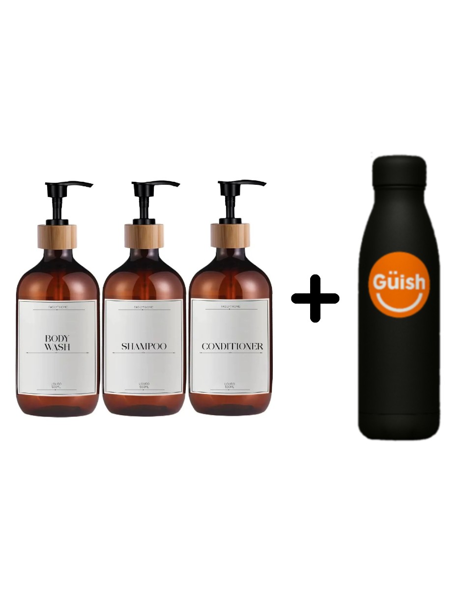 Foto 1 | Juego De Baño 3 Dispensadores + Termo Güish Gratis
