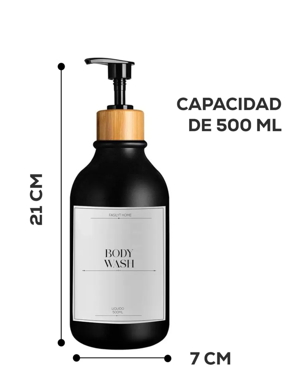 Foto 4 pulgar | Juego De Baño 3 Dispensadores Negro Mate + Termo Güish Gratis