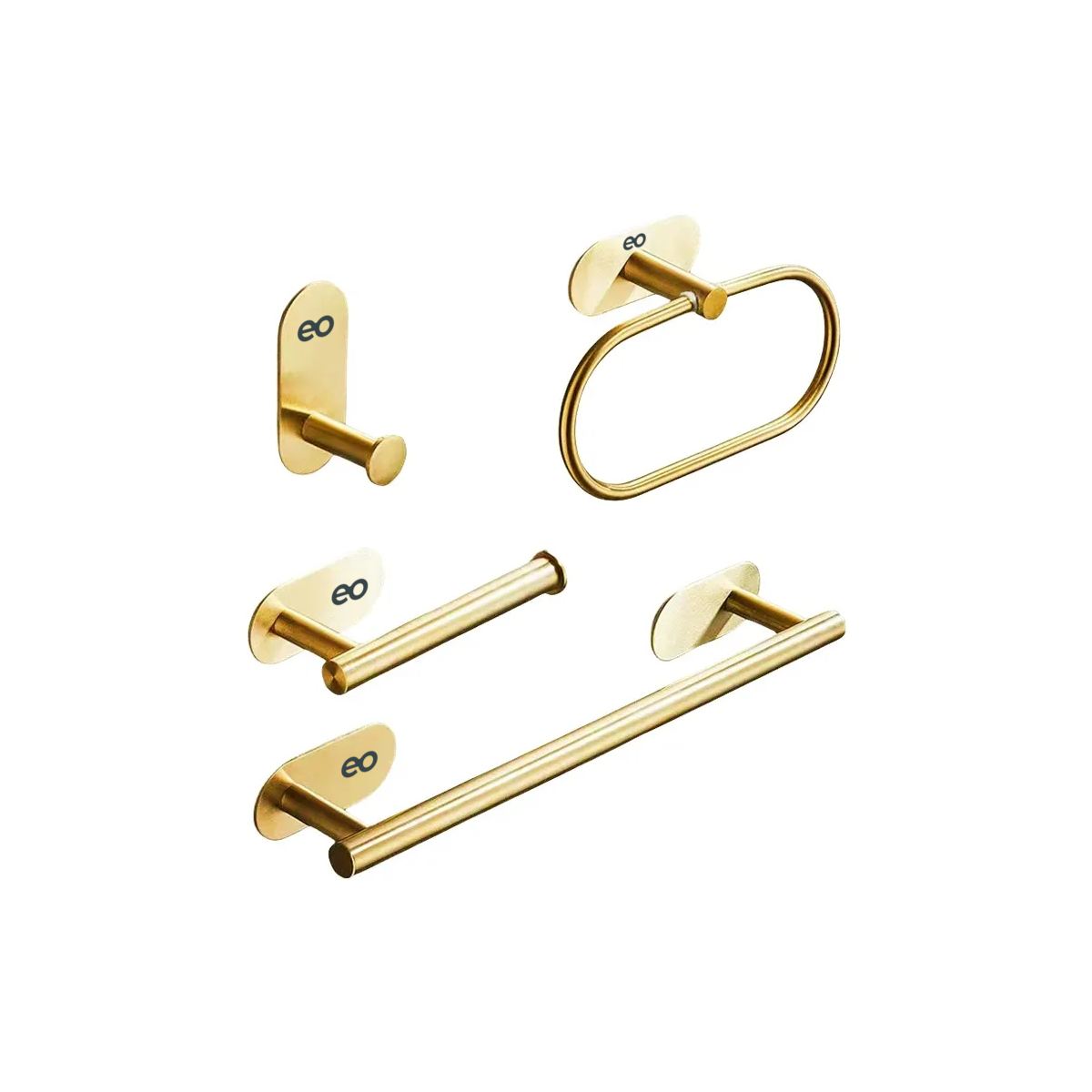 Foto 2 pulgar | Juego De Accesorios De Baño De Acero Inoxidable, 4 Pz Eo Safe Imports Esi-18891 Dorado