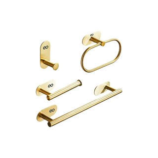 Foto 1 | Juego De Accesorios De Baño De Acero Inoxidable, 4 Pz Eo Safe Imports Esi-18891 Dorado