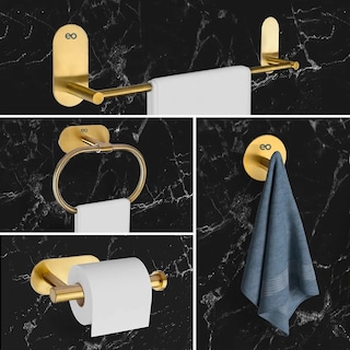 Foto 2 | Juego De Accesorios De Baño De Acero Inoxidable, 4 Pz Eo Safe Imports Esi-18891 Dorado