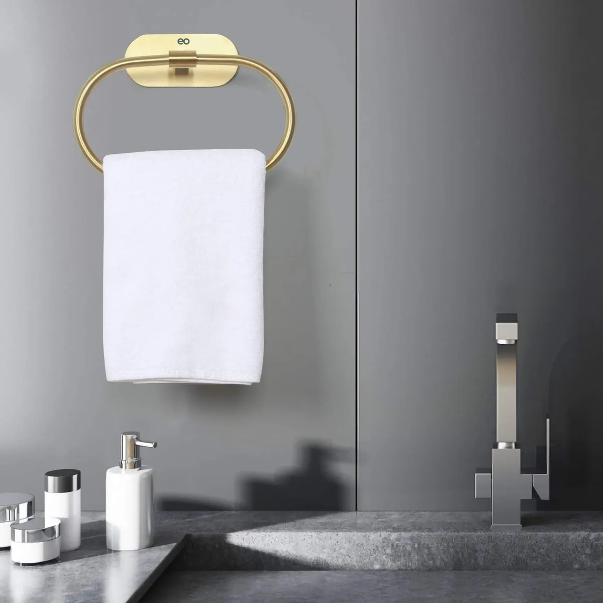 Foto 4 pulgar | Juego De Accesorios De Baño De Acero Inoxidable, 4 Pz Eo Safe Imports Esi-18891 Dorado